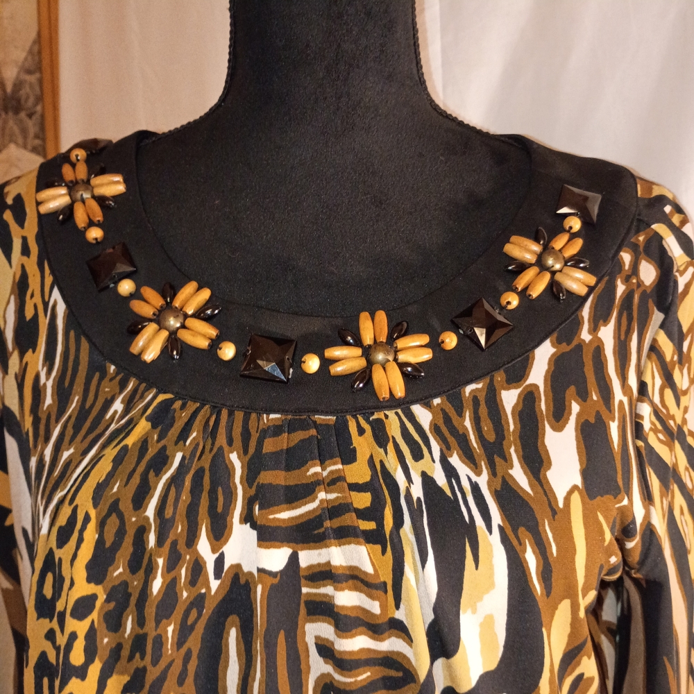 Ruby Rd. Multicolor Animal Print Blouse - image 5